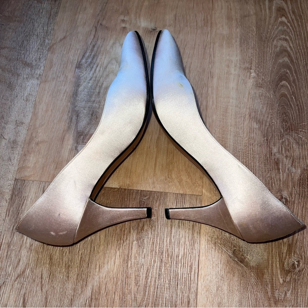 Yves Saint Laurent Vintage Satin Heels - Picture 1 of 8